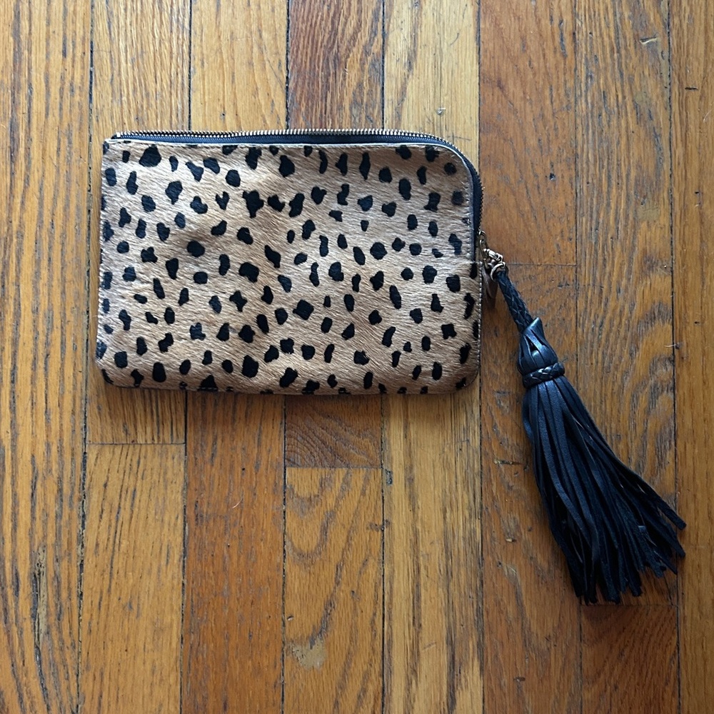 🐆 Madewell 🐆 Leopard Printed Calfskin Clutch